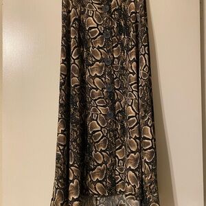 Worthington Black and Tan A-Line Skirt